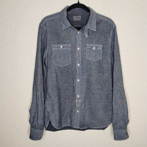 AllSaints SpitalFields Freestone Long Sleeve Shirt Men's Size Medium - Picture 1 of 8